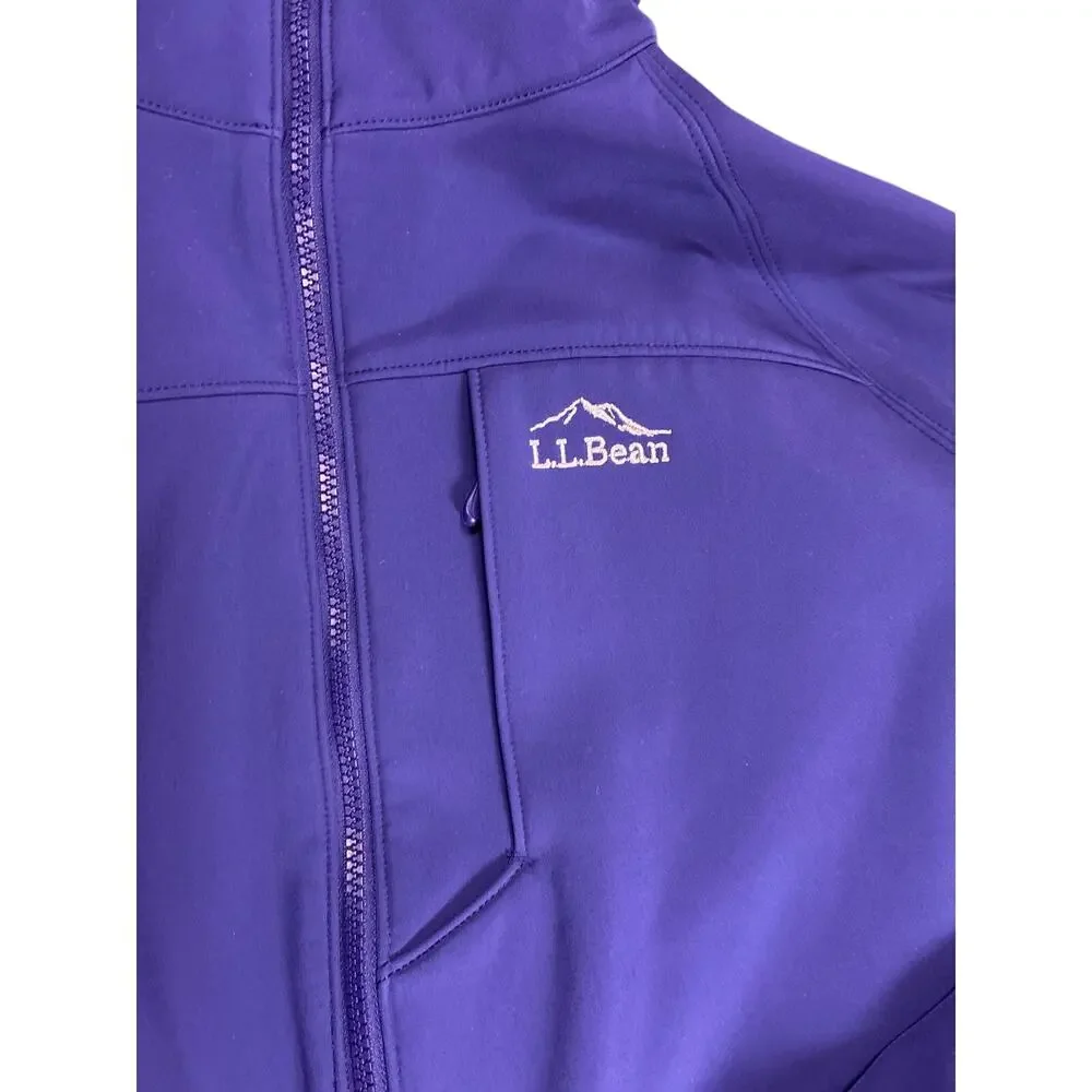 L.L.Bean Water Resistant Jacket Mens XL Blue Fleece Lined Outdoor Hiking Coat